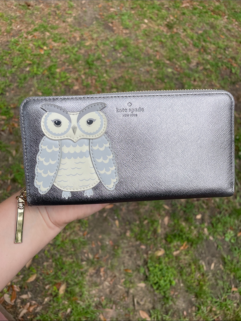 Kate Spade New York Star Bright Owl Zip-Around Continental Wallet